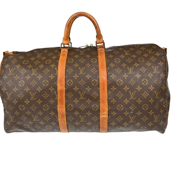 LOUIS VUITTON KEEPALL BANDOULIERE 55 TRAVEL BAG VI884 Authentic - Picture 1 of 10